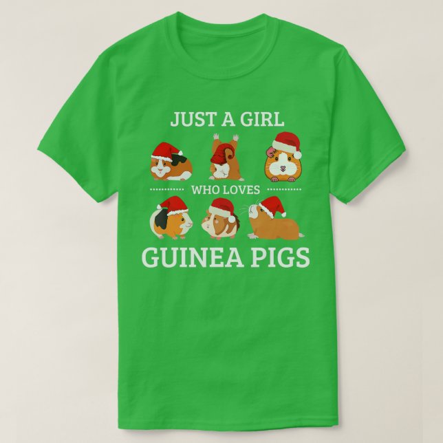 Camiseta Un Chica que ama a los cerdos guineanos como cerdo (Diseño del anverso)