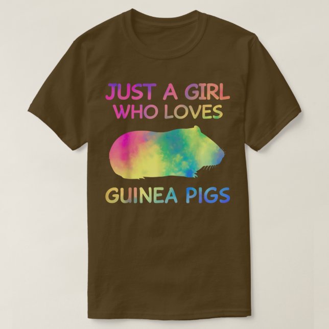 Camiseta Un Chica que ama a los cerdos guineanos es diverti (Diseño del anverso)