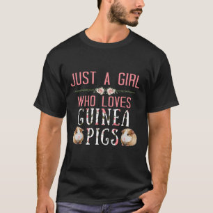 Camiseta Un Chica que ama a los cerdos guineanos por su ace