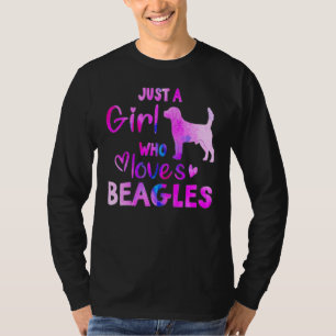 Camiseta Un Chica Que Ama A Los Chicas Perros De Beagles