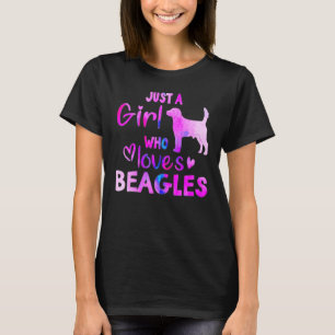 Camiseta Un Chica Que Ama A Los Chicas Perros De Beagles