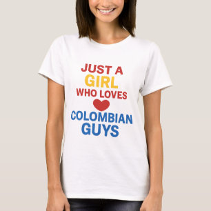 Camiseta Un Chica que ama a los colombianos - Diversión