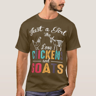Camiseta Un Chica que ama a los gallinas y a los ganaderos 