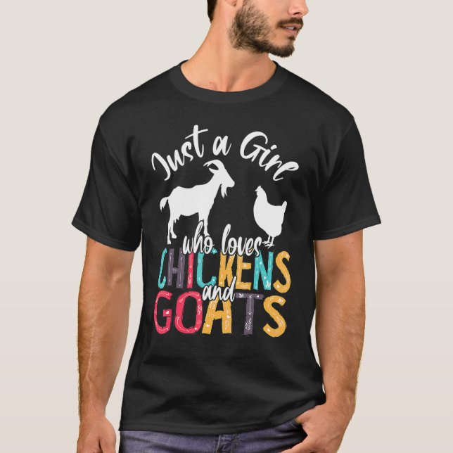 Camiseta Un Chica que ama a los ganaderos de pollo G (Anverso)