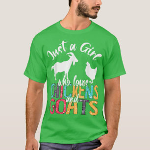 Camiseta Un Chica que ama a los ganaderos de pollo G