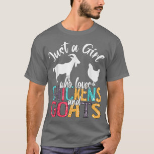 Camiseta Un Chica que ama a los ganaderos de pollo G