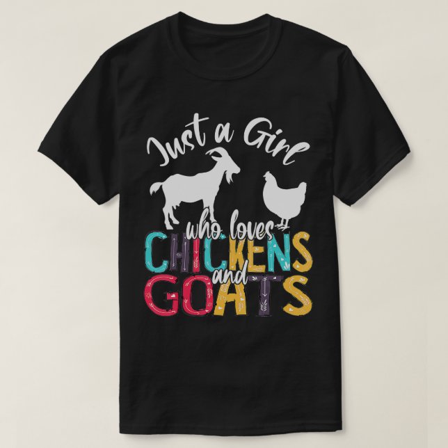 Camiseta Un Chica que ama a los ganaderos de pollo G (Diseño del anverso)