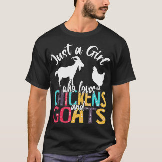 Camiseta Un Chica que ama a los ganaderos de pollo G