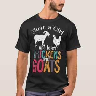 Camiseta Un Chica que ama a los ganaderos de pollo G