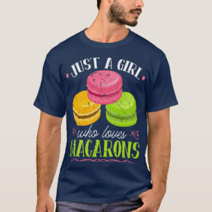 Camiseta Un Chica que ama a los macarones pasteleros france
