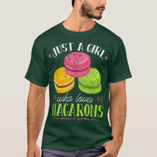 Camiseta Un Chica que ama a los macarones pasteleros france