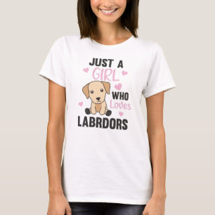 Camiseta Un Chica que ama a los perros labradores