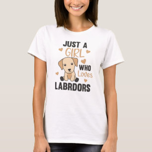 Camiseta Un Chica que ama a los perros labradores