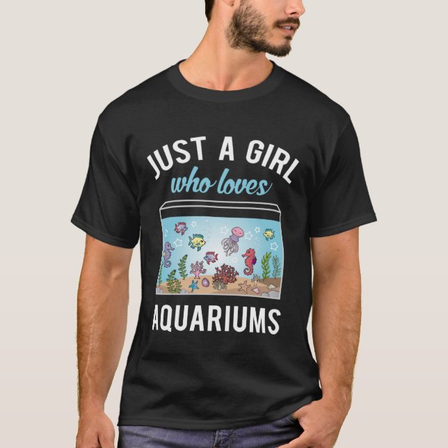Camiseta Un Chica que ama a los pescadores de Aquariums Fis (Anverso)