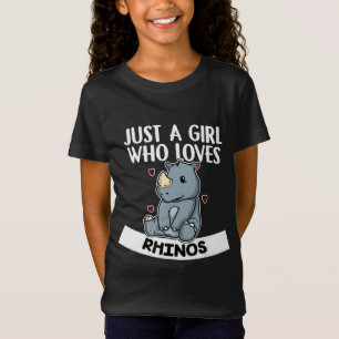 Camiseta Un Chica que ama a los rinocerontes