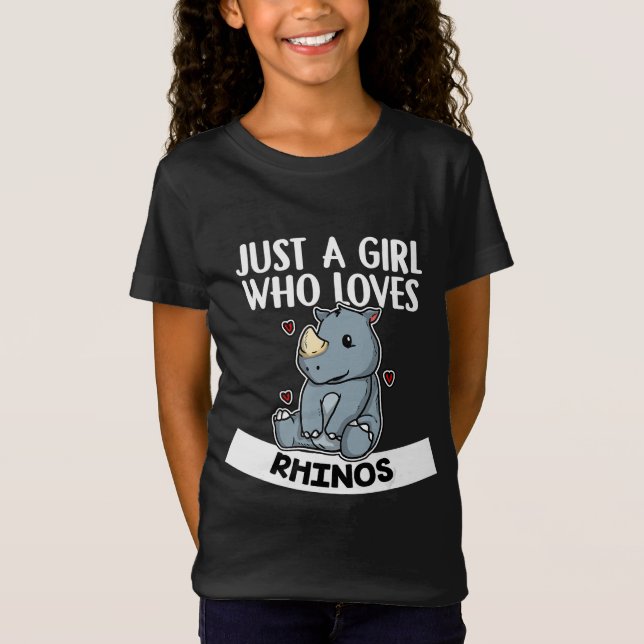 Camiseta Un Chica que ama a los rinocerontes (Anverso)