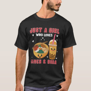 Camiseta Un Chica que ama a Ramen y Boba Japan Bu