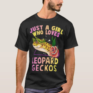 Camiseta Un Chica Que Ama Al Leopardo Geckos Lizard R