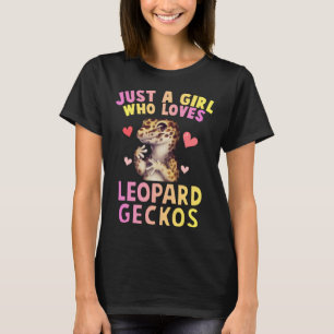 Camiseta Un Chica Que Ama Al Leopardo Geckos Lizard R
