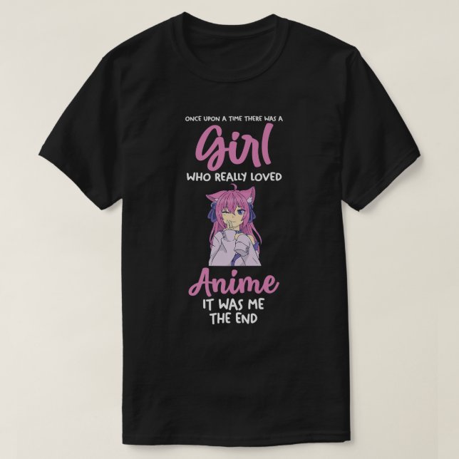 Camiseta Un chica que ama el anime  (Diseño del anverso)