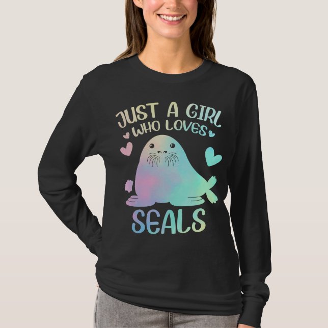 Camiseta Un Chica que ama las focas (Anverso)