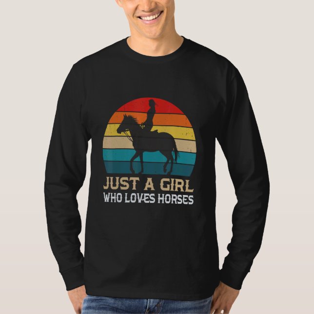 Camiseta Un Chica que ama los caballos (Anverso)
