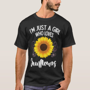 Camiseta Un chica que ama los girasoles en verano
