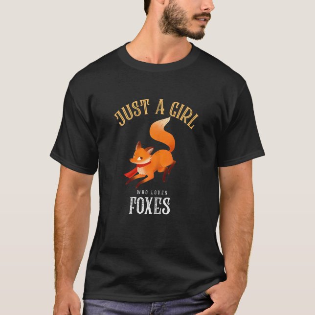 Camiseta Un Chica Que Ama Los Zorros A Los Amantes De Fox (Anverso)