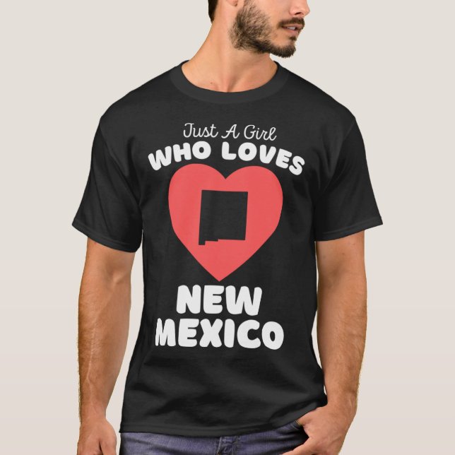 Camiseta Un Chica que ama Nuevo México, Chicas Cute Nuevo M (Anverso)