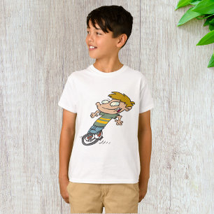 Camiseta Un chico gracioso montando uniciclo