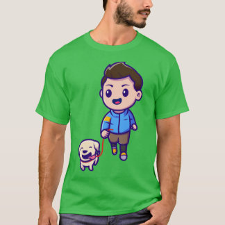 Camiseta Un chico lindo trotando con un Personalizado de pe