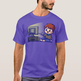 Camiseta Un chico lindo viendo al Personalizado de televisi