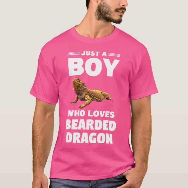Camiseta Un chico que ama los dragones con barba (Anverso)