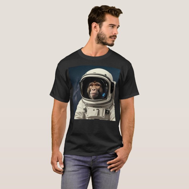 Camiseta un chimpancé en el espacio (Anverso completo)