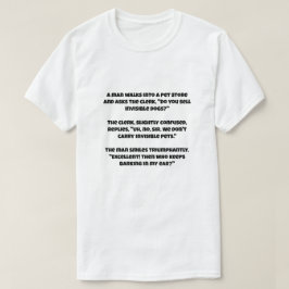 Camiseta Un chiste ai sobre la tienda de mascotas y el perr