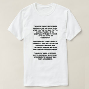 Camiseta Un chiste de IA sobre dos teóricos de la conspirac