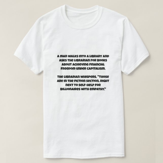 Camiseta Un chiste de IA sobre el capitalismo (Diseño del anverso)