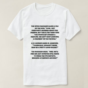 Camiseta Un chiste de IA sobre el despido de un muerto