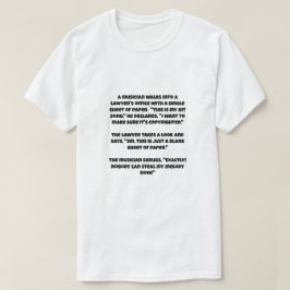 Camiseta Un chiste de IA sobre la ley de derechos de autor
