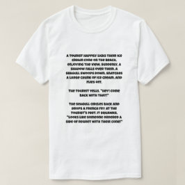 Camiseta Un chiste de IA sobre una gaviota y un helado