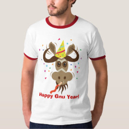 Camiseta ¡Un cierto año del Gnu de Stuff_Partier Gnu_Happy