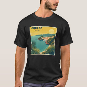 Camiseta Un clásico cartel de viaje nostálgico – Grecia Cor