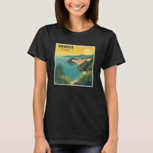 Camiseta Un clásico cartel de viaje nostálgico – Grecia Cor