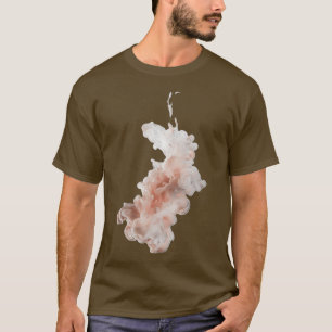 Camiseta Un Clúster De Plata Rosa Curva Y Blanco Como En