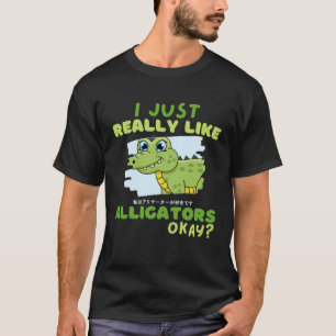 Camiseta Un Cocodrilo Gracioso Me Gusta Mucho Los Aligadore