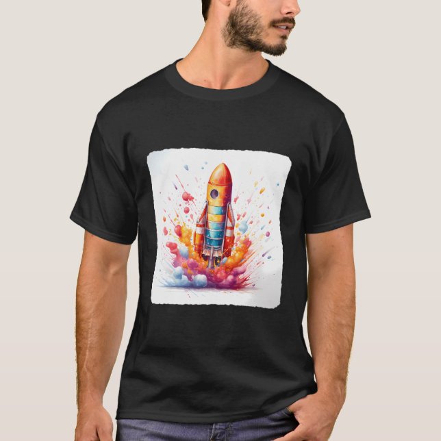 Camiseta Un cohete avivado por candelabros de dulce (Anverso)