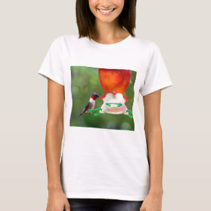 Camiseta Un colibrí con trompetas de rubí