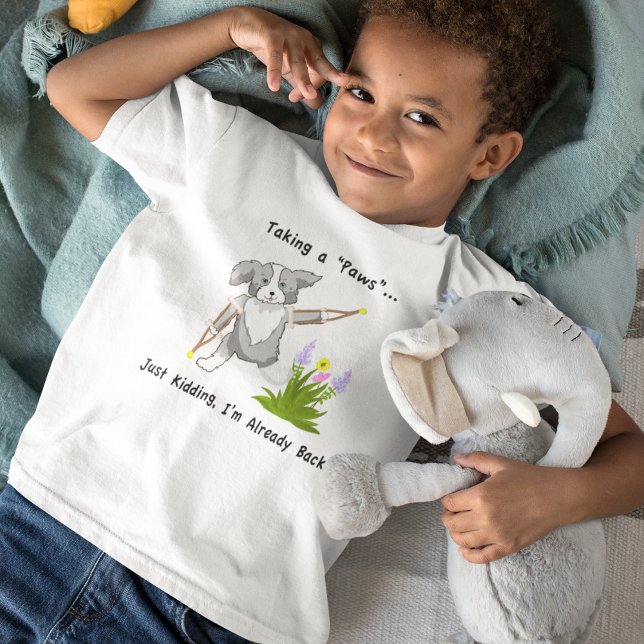 Camiseta Un Collie "Paws" con muletas (Subido por el creador)