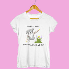 Camiseta Un Collie "Paws" con muletas