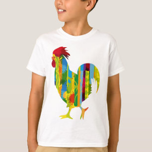 Camiseta Un colorido gallo